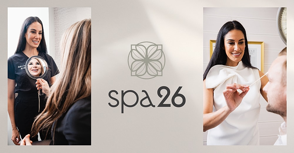 Clean, professional medical spa treatment room with neutral tones at Spa26 in Beverly Hills