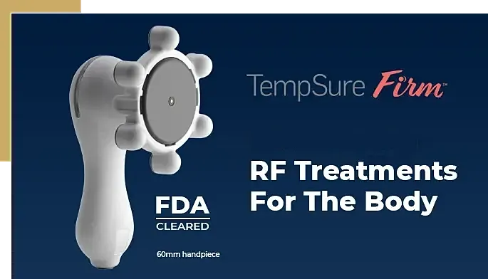 RF handpiece for body treatments, FDA cleared.