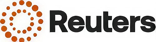 Reuters logo with circular design elements.